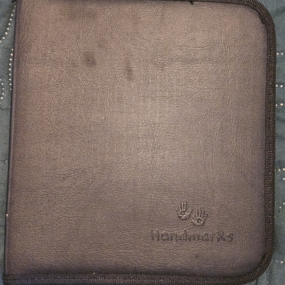 Handworks Black Leather CD Case